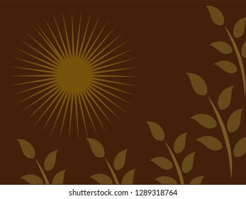 nature background with gradient color and sunlight vector illustration, banner, print, fabric, monitor, screen