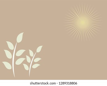 nature background with gradient color and sunlight vector illustration, banner, print, fabric, monitor, screen