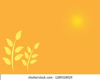 nature background with gradient color and sunlight vector illustration, banner, print, fabric, monitor, screen