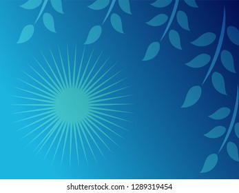 nature background with gradient color and sunlight vector illustration, banner, print, fabric, monitor, screen