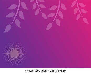 nature background with gradient color and sunlight vector illustration, banner, print, fabric, monitor, screen