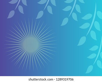 nature background with gradient color and sunlight vector illustration, banner, print, fabric, monitor, screen