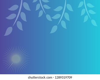 nature background with gradient color and sunlight vector illustration, banner, print, fabric, monitor, screen