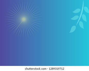 nature background with gradient color and sunlight vector illustration, banner, print, fabric, monitor, screen