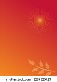 nature background with gradient color and sunlight vector illustration, banner, print, fabric, monitor, screen