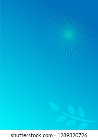 nature background with gradient color and sunlight vector illustration, banner, print, fabric, monitor, screen