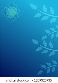 nature background with gradient color and sunlight vector illustration, banner, print, fabric, monitor, screen