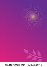 nature background with gradient color and sunlight vector illustration, banner, print, fabric, monitor, screen
