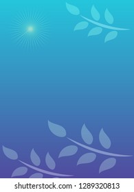 nature background with gradient color and sunlight vector illustration, banner, print, fabric, monitor, screen