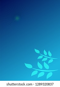 nature background with gradient color and sunlight vector illustration, banner, print, fabric, monitor, screen