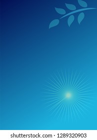nature background with gradient color and sunlight vector illustration, banner, print, fabric, monitor, screen