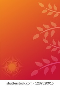 nature background with gradient color and sunlight vector illustration, banner, print, fabric, monitor, screen