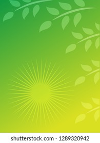 nature background with gradient color and sunlight vector illustration, banner, print, fabric, monitor, screen