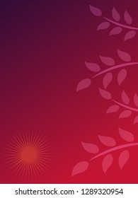 nature background with gradient color and sunlight vector illustration, banner, print, fabric, monitor, screen