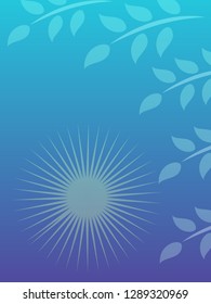 nature background with gradient color and sunlight vector illustration, banner, print, fabric, monitor, screen