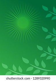 nature background with gradient color and sunlight vector illustration, banner, print, fabric, monitor, screen