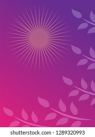 nature background with gradient color and sunlight vector illustration, banner, print, fabric, monitor, screen