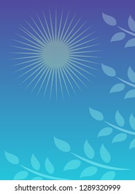 nature background with gradient color and sunlight vector illustration, banner, print, fabric, monitor, screen