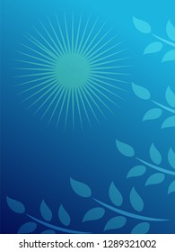 nature background with gradient color and sunlight vector illustration, banner, print, fabric, monitor, screen