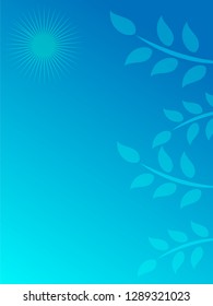 nature background with gradient color and sunlight vector illustration, banner, print, fabric, monitor, screen
