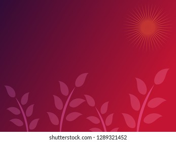 nature background with gradient color and sunlight vector illustration, banner, print, fabric, monitor, screen