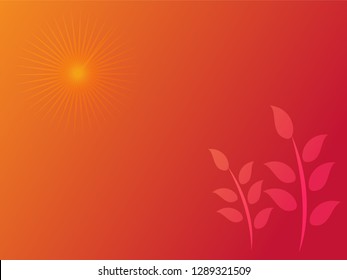 nature background with gradient color and sunlight vector illustration, banner, print, fabric, monitor, screen