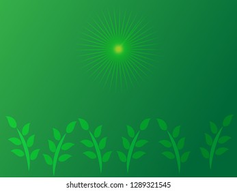 nature background with gradient color and sunlight vector illustration, banner, print, fabric, monitor, screen