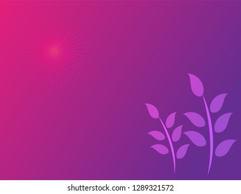 nature background with gradient color and sunlight vector illustration, banner, print, fabric, monitor, screen