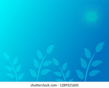 nature background with gradient color and sunlight vector illustration, banner, print, fabric, monitor, screen