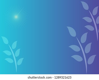 nature background with gradient color and sunlight vector illustration, banner, print, fabric, monitor, screen