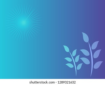 nature background with gradient color and sunlight vector illustration, banner, print, fabric, monitor, screen