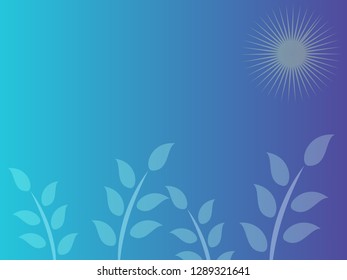 nature background with gradient color and sunlight vector illustration, banner, print, fabric, monitor, screen