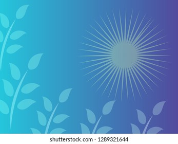 nature background with gradient color and sunlight vector illustration, banner, print, fabric, monitor, screen