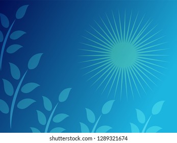 nature background with gradient color and sunlight vector illustration, banner, print, fabric, monitor, screen