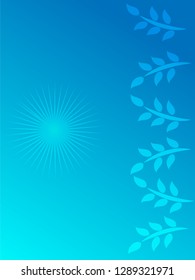 nature background with gradient color and sunlight vector illustration, banner, print, fabric, monitor, screen