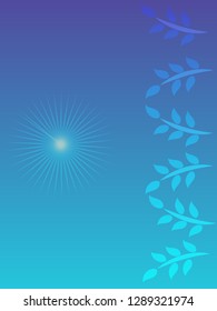 nature background with gradient color and sunlight vector illustration, banner, print, fabric, monitor, screen