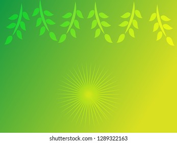 nature background with gradient color and sunlight vector illustration, banner, print, fabric, monitor, screen