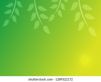 nature background with gradient color and sunlight vector illustration, banner, print, fabric, monitor, screen