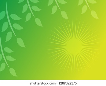 nature background with gradient color and sunlight vector illustration, banner, print, fabric, monitor, screen