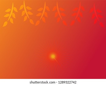 nature background with gradient color and sunlight vector illustration, banner, print, fabric, monitor, screen