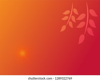 nature background with gradient color and sunlight vector illustration, banner, print, fabric, monitor, screen