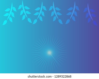 nature background with gradient color and sunlight vector illustration, banner, print, fabric, monitor, screen