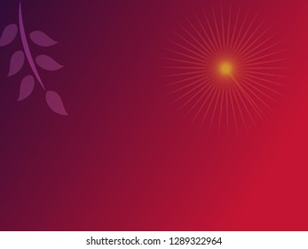 nature background with gradient color and sunlight vector illustration, banner, print, fabric, monitor, screen