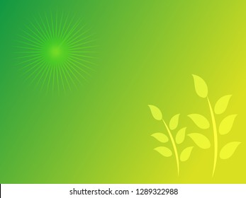 nature background with gradient color and sunlight vector illustration, banner, print, fabric, monitor, screen
