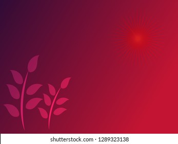 nature background with gradient color and sunlight vector illustration, banner, print, fabric, monitor, screen