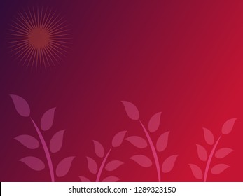 nature background with gradient color and sunlight vector illustration, banner, print, fabric, monitor, screen