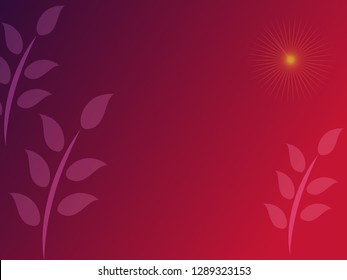 nature background with gradient color and sunlight vector illustration, banner, print, fabric, monitor, screen