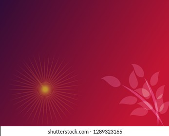 nature background with gradient color and sunlight vector illustration, banner, print, fabric, monitor, screen