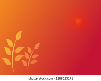 nature background with gradient color and sunlight vector illustration, banner, print, fabric, monitor, screen