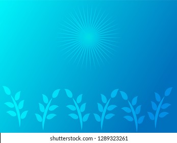 nature background with gradient color and sunlight vector illustration, banner, print, fabric, monitor, screen